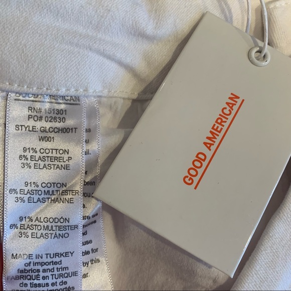 GOOD AMERICAN white raw hem good legs jeans - Picture 4 of 8